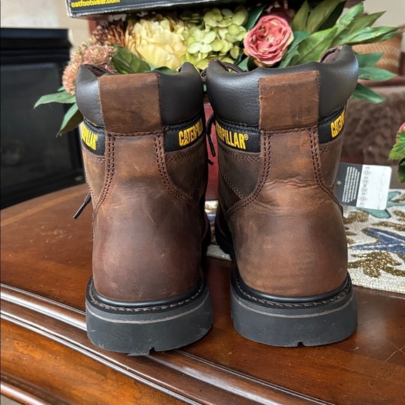 Brand New Caterpillar 2nd Shift Steel Toe Dark Brown Leather Lace Up Work Boots main image 12